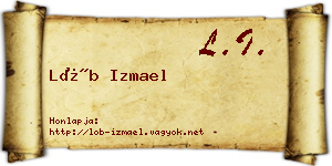 Löb Izmael névjegykártya